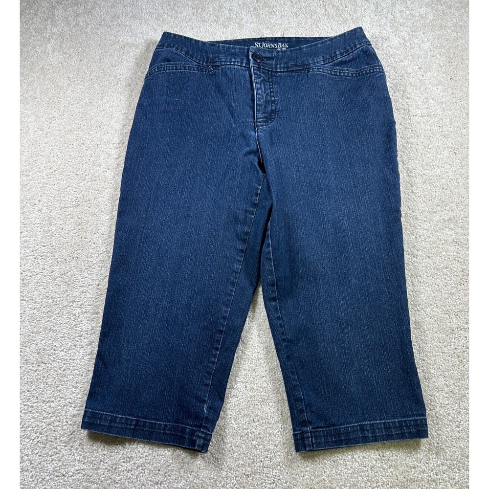 St‎ John'S Bay Womens Size 6P Capri Blue Jeans